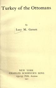 Cover of: Turkey of the Ottomans by Lucy Mary Jane Garnett