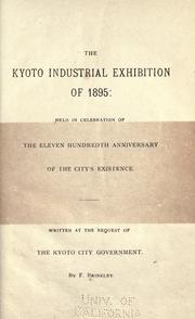 Cover of: The Kyoto industrial exhibition of 1895 by Francis Brinkley
