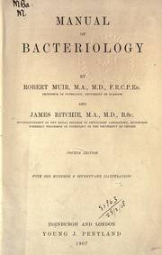 Cover of: Manual of bacteriology. by Muir Sir Robert