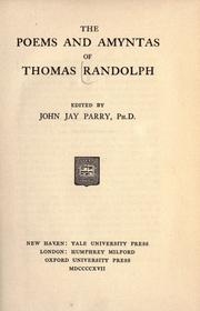 Cover of: The poems and Amyntas of Thomas Randolph by Randolph, Thomas