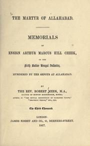 Cover of: The martyr of Allahabad by R. Meek