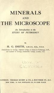 Cover of: Minerals and the microscope: an introduction to the study of petrology