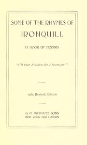 Cover of: Some of the rhymes of Ironquill