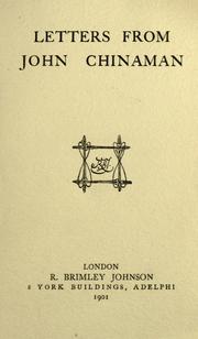 Cover of: Letters from John Chinaman. by G. Lowes Dickinson