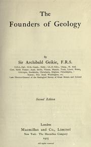 Cover of: The founders of geology by Archibald Geikie