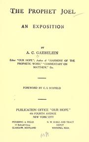 Cover of: The prophet Joel: an exposition