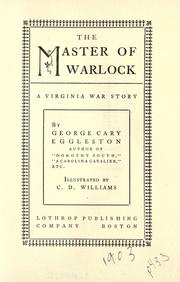 Cover of: The master of Warlock by George Cary Eggleston