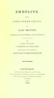 Cover of: Emmeline by Mary Brunton