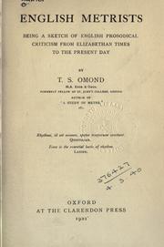 Cover of: English metrists by Thomas Stewart Omond