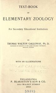 Cover of: Text-book of elementary zoology: for secondary educational institutions