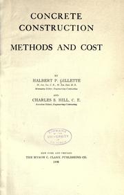 Cover of: Concrete construction by Halbert Powers Gillette, Halbert Powers Gillette