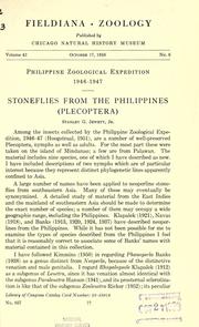 Cover of: Stoneflies from the Philippines (Plecoptera)