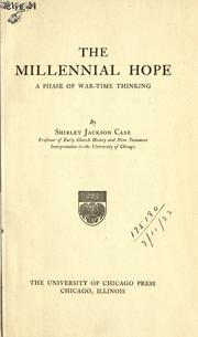 Cover of: The millennial hope