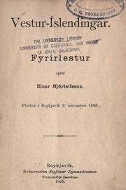 Cover of: Vestur-©ØIslendingar by Einar Gísli Hjörleifsson Kvaran