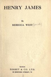 Cover of: Henry James by Rebecca West