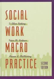 Cover of: Social work macro practice by F. Ellen Netting