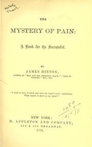 Cover of: The mystery of Pain: a book for the sorrowful.