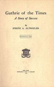 Cover of: Guthrie of the Times by Joseph A. Altsheler