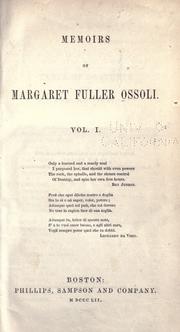 Cover of: Memoirs of Margaret Fuller Ossoli by Margaret Fuller