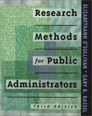 Cover of: Research methods for public administrators