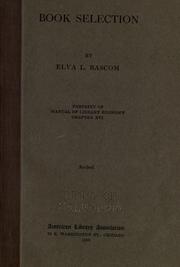Book selection by Bascom, Elva Lucile