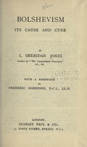 Cover of: Bolshevism: its cause and cure