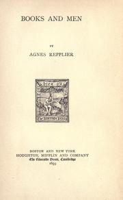 Cover of: Books and men by Agnes Repplier