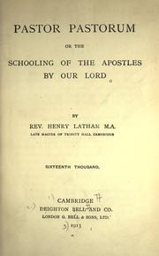 Cover of: Pastor pastorum by Henry Latham