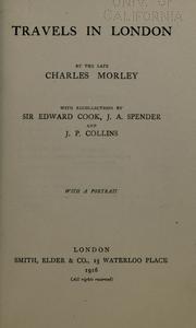Cover of: Travels in London by Charles Robert Morley