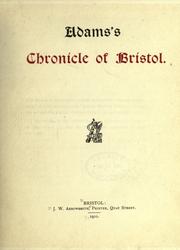 Cover of: Adams's chronicle of Bristol.
