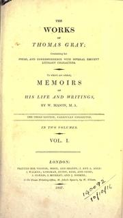 Cover of: Works, containing his poems and correspondence with several eminent literary characters.: To which are added, Memoirs of his life and writings