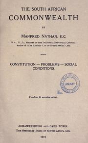 Cover of: The South African commonwealth by Manfred Nathan, Manfred Nathan