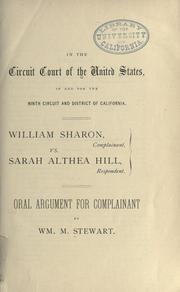 Cover of: In the Circuit court of the United States ... by William M. Stewart