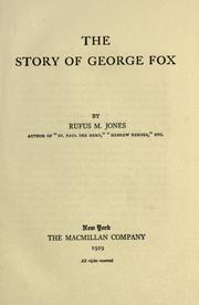 Cover of: story of George Fox