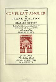 Cover of: The compleat angler by Izaak Walton