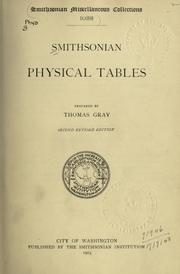 Front cover of Smithsonian physical tables by Unknown