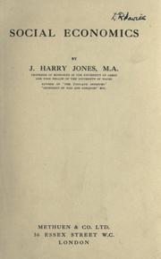 Cover of: Social economics. by John Harry Jones