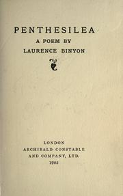 Cover of: Penthesilea by Laurence Binyon