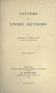 Cover of: Letters to living authors