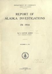 Cover of: Report of Alaska investigations in 1914 by United States. Bureau of Fisheries.