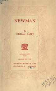 Cover of: Newman. by William Francis Barry, William Francis Barry