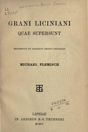 Cover of: Grani Liciniani quae supersunt