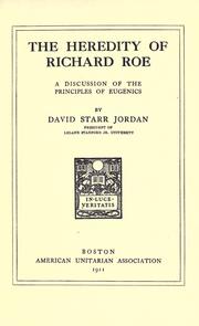 Cover of: The heredity of Richard Roe by David Starr Jordan