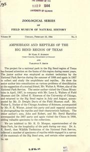 Cover of: Amphibians and reptiles of the Big Bend region of Texas