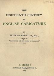 Cover of: The eighteenth century in the English caricature