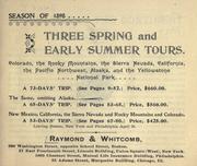 Cover of: Three spring and early summer tours by Raymond-Whitcomb, Inc.