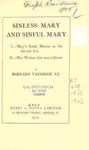 Cover of: Sinless Mary and sinful Mary by Bernard Vaughn