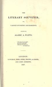 The Literary Souvenir by Alaric Alexander Watts