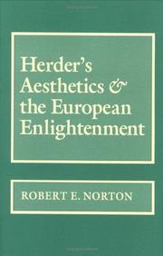 Cover of: Herder's aesthetics and the European Enlightenment by Robert Edward Norton