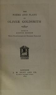 Cover of: Poems and plays.: Edited by Austin Dobson.  With front. by Herbert Railton.